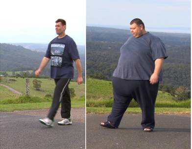 Jordan before and after, walking